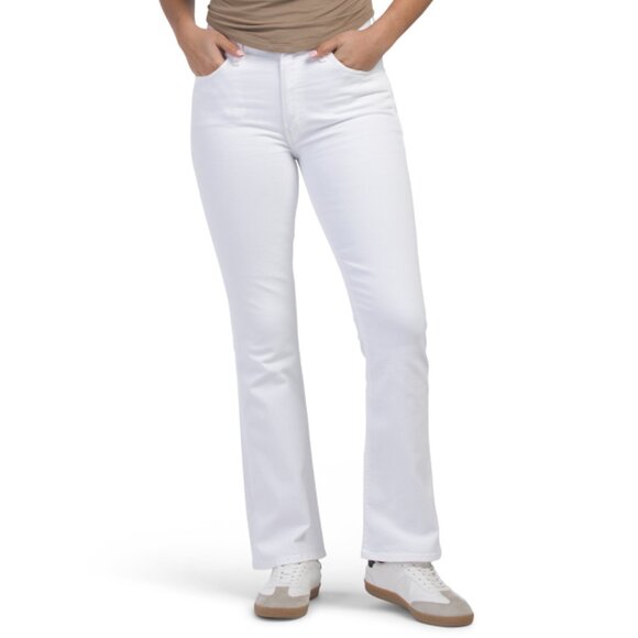 HUDSON White Blair High Rise Bootcut Jeans